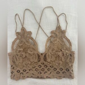 Free People Beige Lace Bralette Bandeau